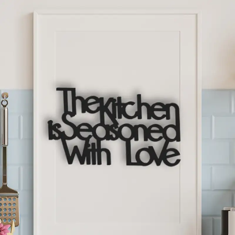 Scritta in legno the kitchen — taglio laser