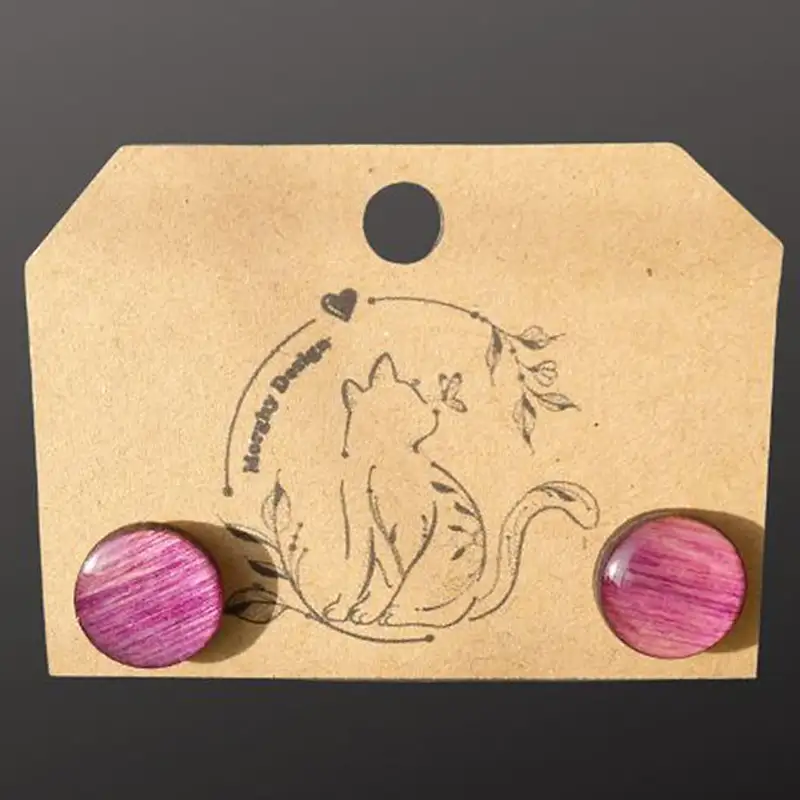 ORECCHINI JELLY FUCSIA — taglio laser