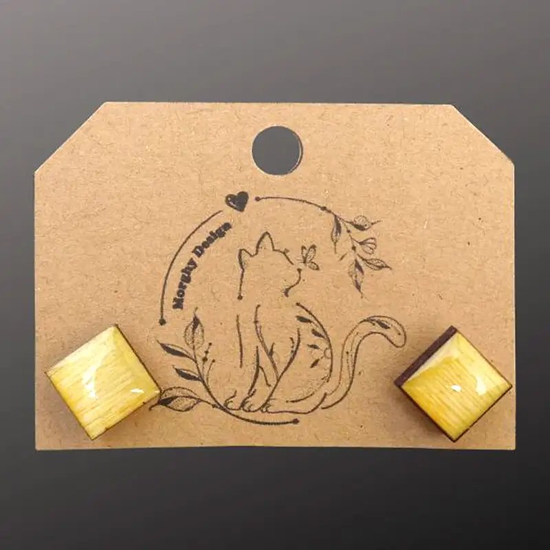 ORECCHINI JELLY YELLOW Q — taglio laser